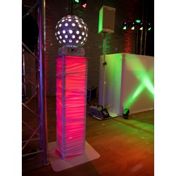 32000070 EUROLITE 2x Stage Stand 150cm incl. Cover and Bag, white supporto per casse o luci per dj discoteca mobile KaotikaStore