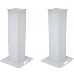 32000070 EUROLITE 2x Stage Stand 150cm incl. Cover and Bag, white supporto per casse o luci per dj discoteca mobile KaotikaStore