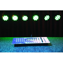 50708 Showtec ColorCue 2 Air Controller LED a 6 fader intelligente alimentato a batteria, 6 colori DMX wireless KaotikaStore