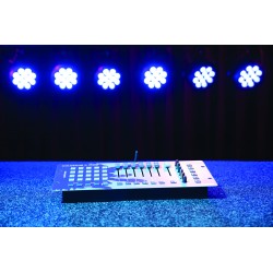 50708 Showtec ColorCue 2 Air Controller LED a 6 fader intelligente alimentato a batteria, 6 colori DMX wireless KaotikaStore