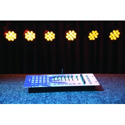 50708 Showtec ColorCue 2 Air Controller LED a 6 fader intelligente alimentato a batteria, 6 colori DMX wireless KaotikaStore