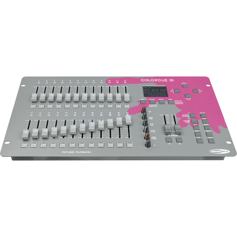 50705 Showtec ColorCue 3 LED controller intelligente 24 fader, 6 colori centralina mixer luci per fari dj discoteca KaotikaStore