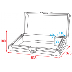 D7407 Showtec Case per ColorCue 3 flightcase specifico per centralina KaotikaStore