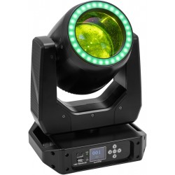 51786081 EUROLITE LED TMH-B120 Hypno Moving Head Beam con anello hypno ring ruota colori gobos prisma e focus KaotikaStore