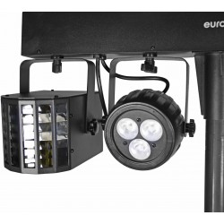 42109607 Eurolite LED KLS-120 FX Compact Light Set barra elettrificata con effetti DMX 2 derby 2 faretti LED KaotikaStore