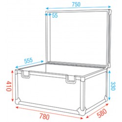 Showgear Stack Case 4 D7423B ean 8717748040275 baule valigia trasporto FLYHT PRO 780 x 580 x 410 mm