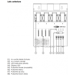 Showtec DIM-4LC dimmer controller centralina luci piccolo banco regia fari PAR faro teatrale