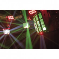 Showtec Energetic XL 3-in-1 luce led + beam + laser controllabile in DMX e IR con telecomando incluso