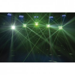 Showtec Energetic XL 3-in-1 luce led + beam + laser controllabile in DMX e IR con telecomando incluso