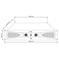 DAP HP-2100 2U amplificatore 2 x 1000W finale di potenza per casse passive D4178  EAN 8717748425492