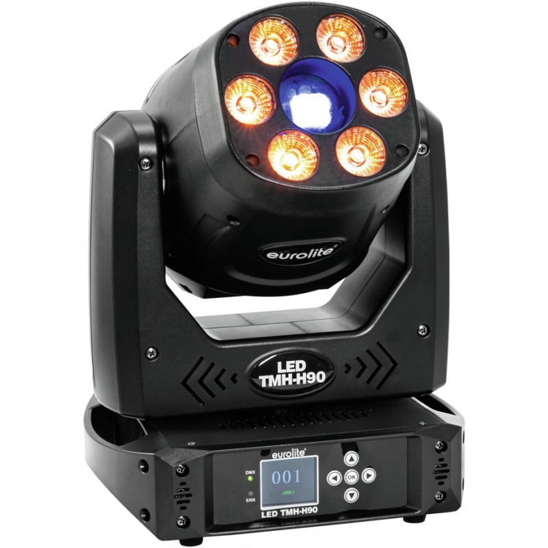 EUROLITE LED TMH-H90 Hybrid Moving-Head Spot/Wash COB testa Mobile DMX