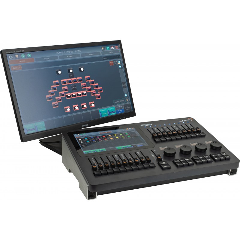 Showtec LAMPY 20 2U Console DMX 20 fader 2 Universi Console centralina controllo testa mobile banco regia 50741 8717748538499