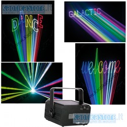 Showtec Laser Galactic TXT RGB-300 DMX con telecomando e tastiera