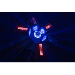 43174 Showtec Typhoon 640 6 x RGBW LED effetto sfera a specchio multieffetto automatico all-in-one centropista