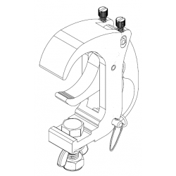 75107 Showgear snap coupler gancio accoppiatore a scatto 150 kg alluminio supporto luci KaotikaStore 8717748588319