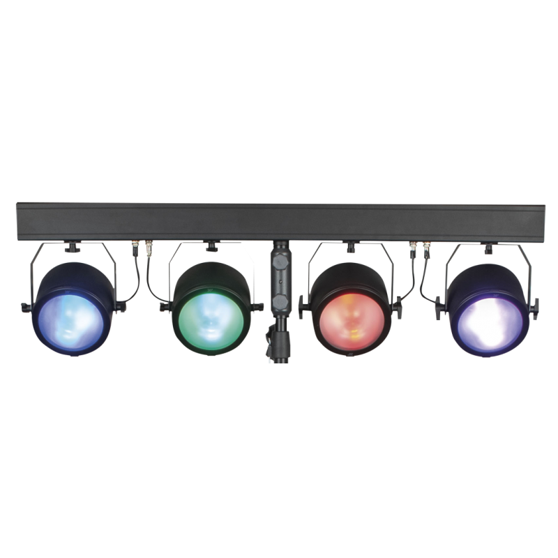 30298 Showtec Luna Four Bar 60 T-bar 4x 60 W RGBW COB LED Spot set di fari KaotikaStore 8717748514813