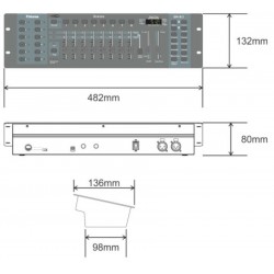 50700 Centralina DMX Showtec SM-8/2 controller luci banco regia effetti luce scanner testa mobile KaotikaStore Ean 8717748160676