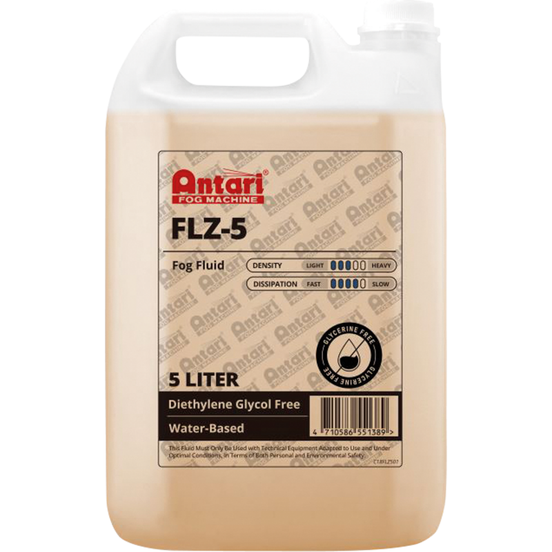 60657 ANTARI Fog Fluid Antari FLZ-5 Liquido per nebbia 5 litri - densità media per macchine del fumo standard