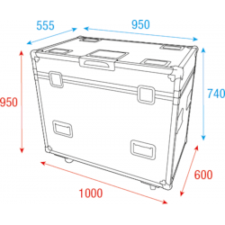 D7280 Infinity Flight case per 2x Furion S602 Spot o P602 Profile baule valigia specifico per una coppia di testa mobile led