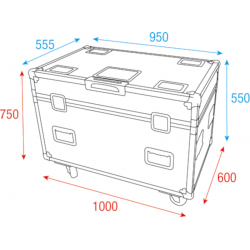 D7278 Infinity Flight case per 2x Furion W602 Washbeam baule valigia specifico per una coppia di testa mobile led