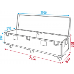 D7555 Wentex Case per Pipe & Drape per basi da 45 cm trasporto 8 sistemi completi basette stand montanti tende 8717748301451