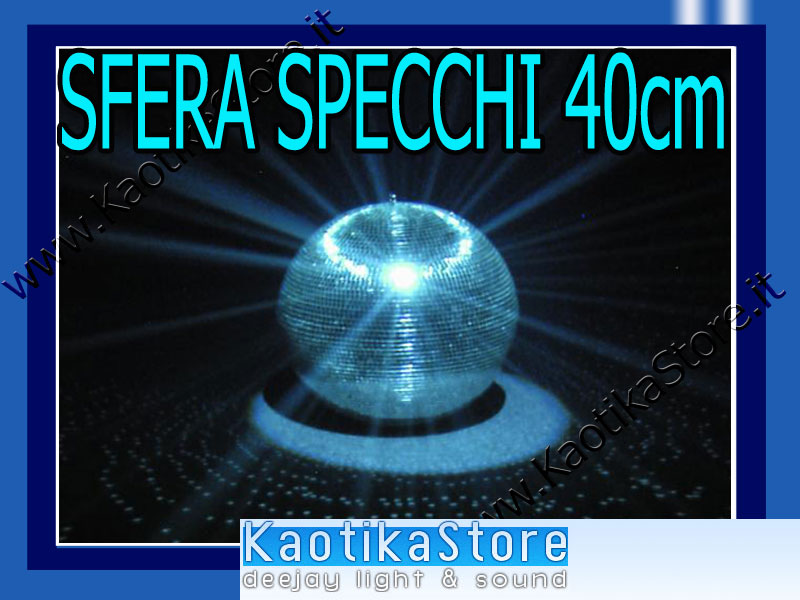 Luci discoteca Sfera specchiata 40cm incluso motore motorini sfera 